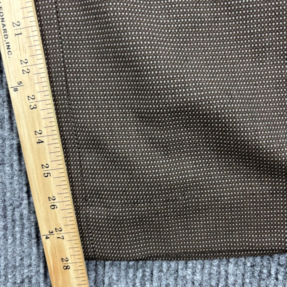 Banana Republic Martin Fit Dress Pants Women 10 Brown Textured Straight Leg - Picture 7 of 11